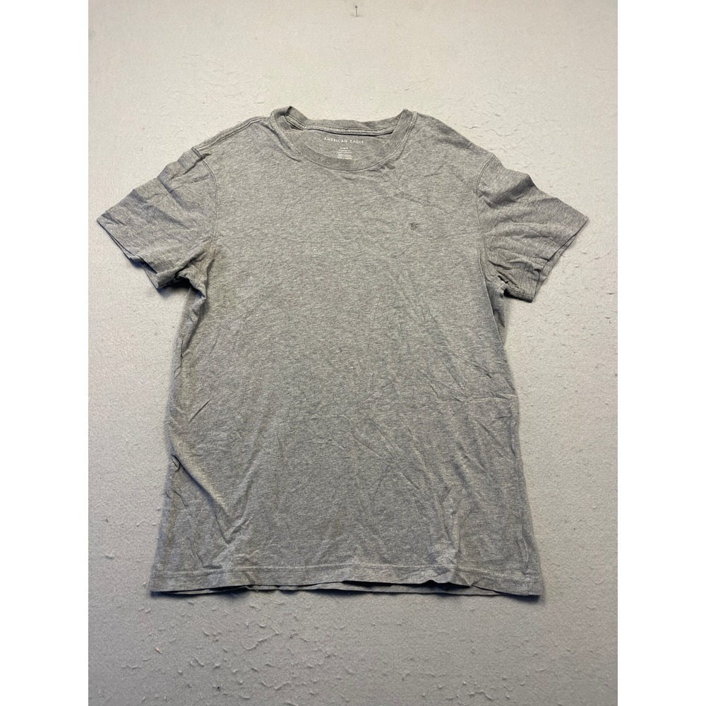 American Eagle T-Shirt Cotton Blend Grey Heather Medium Mens